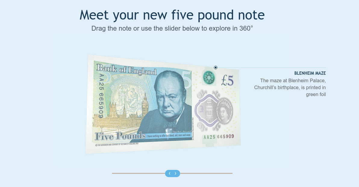 Пластиковые деньги Банка Англии